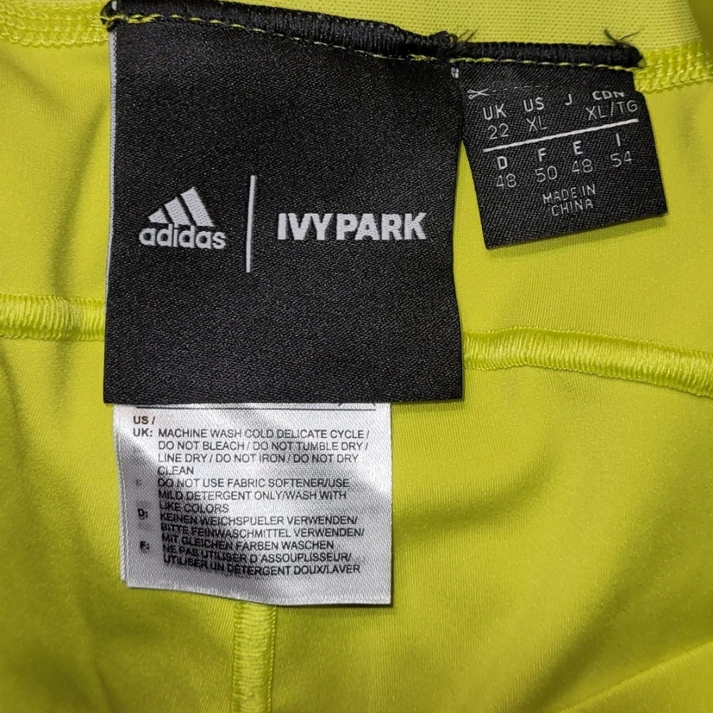 IVY PARK|Adidas Bright Neon Yellow Women's Leggings (Size XL) - Picture 6 of 7